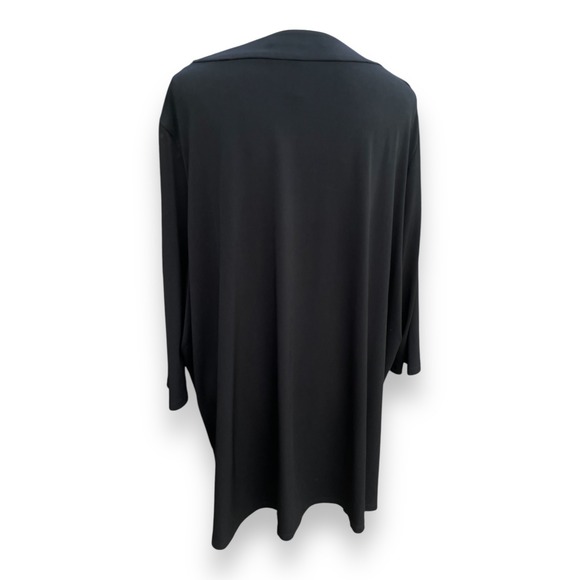 Peter Nygard Tunic Women's Size 2X Black Long Sleeve V-Neck Beaded - Picture 4 of 5